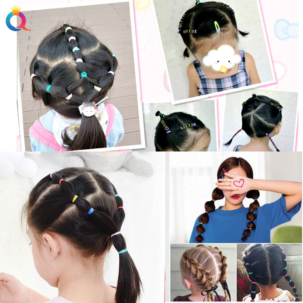 Wholesale 500PCS/Pack Kids Hair Rubber Bands Hair Scrunchies